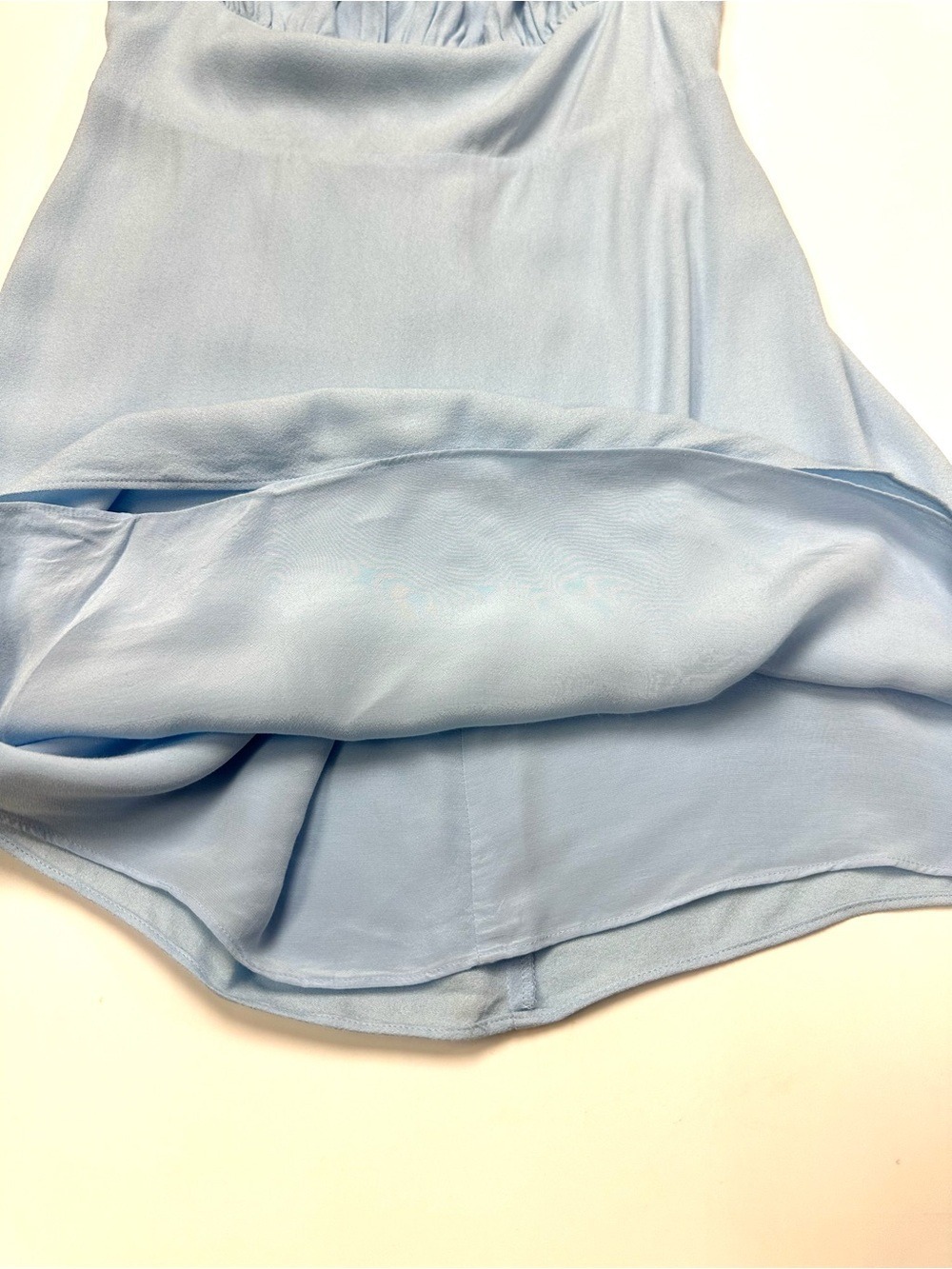 Aritzia Sunday Best Delilah blue mini dress Medium Bodice Soft Girl Babydoll - Picture 6 of 9